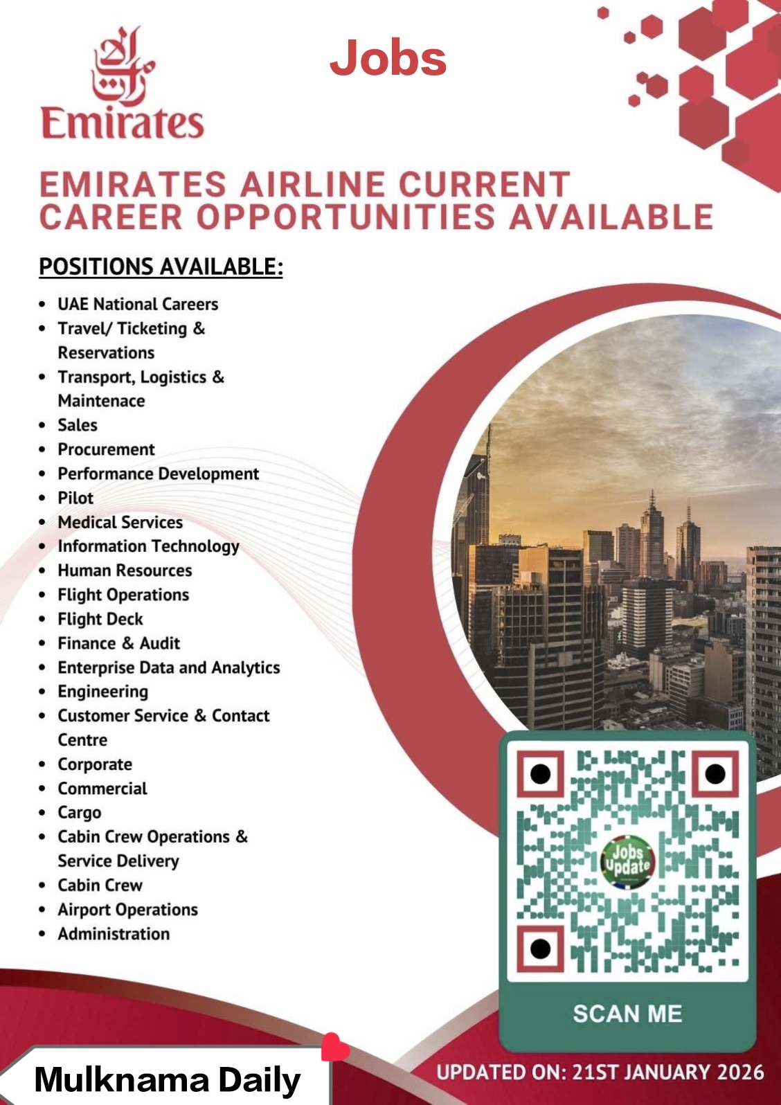 Jobs in Emirates Airlines